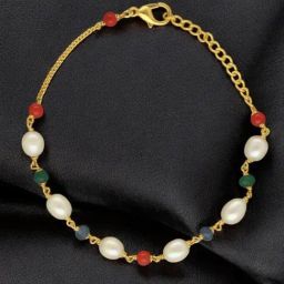 Sri Jagdamba Pearls Holder White Pearl Charms Bracelets-picture-36
