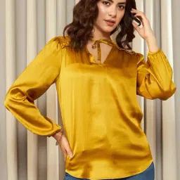 KASSUALLY Mustard Relaxed Fit Top-image-13