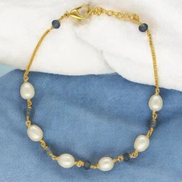 Sri Jagdamba Pearls The Mystic Shimmer White Pearl Charms Bracelets-picture-33