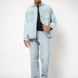 GAP Blue Relaxed Fit Solid Jacket image 5