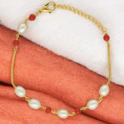 Sri Jagdamba Pearls Dayena White Pearl Charms Bracelets-picture-32