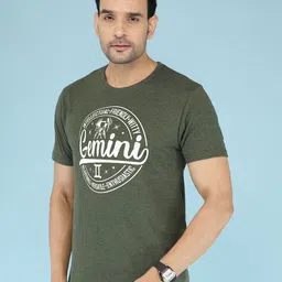 NOBLE HUSTLE Men Typography Printed Round Neck Cotton T-shirt image 2