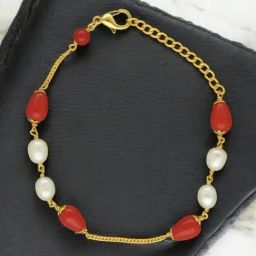 Sri Jagdamba Pearls The Reila White Pearl Charms Bracelets-picture-34