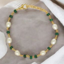 Sri Jagdamba Pearls The Empress White Pearl Charms Bracelets-picture-37