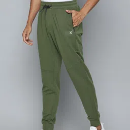 HRX by Hrithik Roshan Men Solid Terry Casual Joggers image 2
