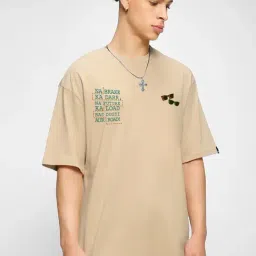 Bewakoof Ginger Root Cotton Graphic Relaxed Fit T-Shirt-picture-22