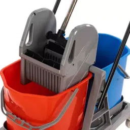 Mrinmoyee 40 Ltr Double Bucket Mop Wringer Trolley with Down Press - IN0729 image 5