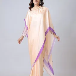 TRENDING KART Women Floral Fusion Pure Georgette Saree-image-6