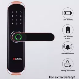 GOLENS Premium Digital Door Lock 5 Way To Unlock Biometric Black Bronze Finish, X3 image 5