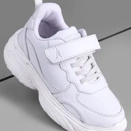 Pine Kids School Shoes with Velcro Closure - White-picture-15