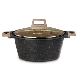 AGARO Imperial Granite Non-Stick Casserole with Glass Lid 4 Litres - Dark Grey-picture-28