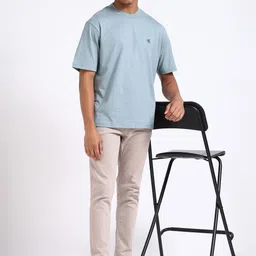 Calvin Klein Jeans Men Solid Round Neck Cotton Relaxed Fit T-shirt image 2