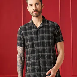 VALEN CLUB Men Checked Casual Shirt-image-48
