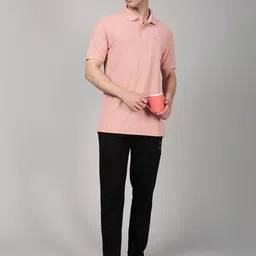 Lux Cozi Men Solid Pack Of 2 Polo Collar Lounge T-shirts image 2
