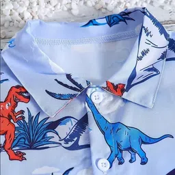 SHREE VANKIYA HANUMANJI FASHION Kids Set Of 2 Multi Colored Printed Casual Shirt image 3