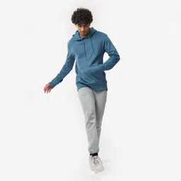domyos Men Gym Hoodie Sweatshirt 500 Essentials – Soft, Stretchable, Warm – Teal image 5