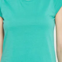 Clovia Green T-Shirt image 5