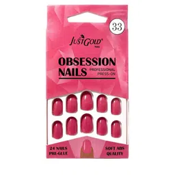 JUSTGOLD Professional Obsession Set Of 24 Press On Pre Glued Waterproof Nails - Shade 33-picture-11