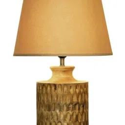 Kapoor Lamp Shades Garlen Natural Carved Wood Table Lamp image 5