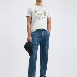 Pepe Jeans Grey Cotton Slim Fit Printed T-Shirt image 5