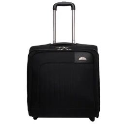 Kara Black 2 Wheels Medium Soft Cabin Trolley - 39.4 cm-picture-28