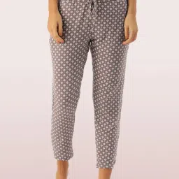Enamor Grey Printed Lounge Pants-image-73