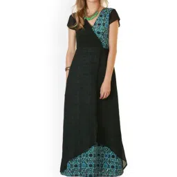 Belle Fille Black & Blue Printed Dress-picture-16