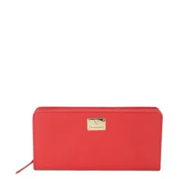 Van Heusen Red Solid Zip Around Wallet for Women-picture-24