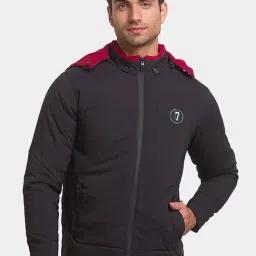 Being Human Black Regular Fit Hooded Jackets-image-47