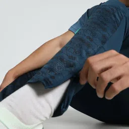 Puma Blue Regular Fit Printed Sports Trackpants image 5