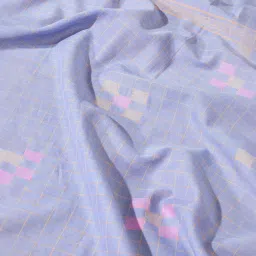 Taneira Purple Cotton Printed Saree With Unstitched Blouse image 5