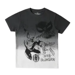 Pepe Jeans Kids Black & White Spiderman Print T-Shirt-image-72