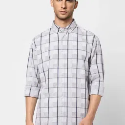 Jack & Jones Grey Cotton Regular Fit Checks Shirt-picture-30