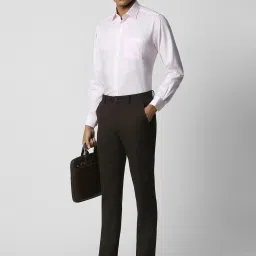 Van Heusen Pink Cotton Regular Fit Texture Shirt image 5