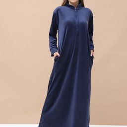 Secret Wish Women Solid Mandarin Collar Maternity Nightdress-picture-43