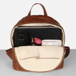 Van Heusen Brown Quilted Backpack image 5