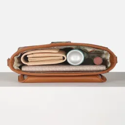 Van Heusen Brown Textured Cross Body Bag image 5