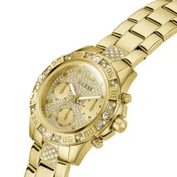 GUESS Majesty Women Gold Round Dial Analog Watch - GW0771L2 image 5