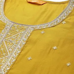 gerua by libas Libas Yellow Embroidered Kurta Pant Set With Dupatta image 5