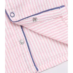 Clt.s Kids Pink Striped Full Sleeves Shirt with Pants image 5
