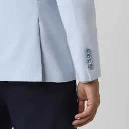 Van Heusen Blue Slim Fit Texture Blazer image 5