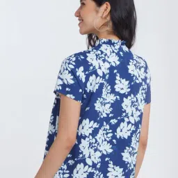 Zink London Blue Printed Top image 2