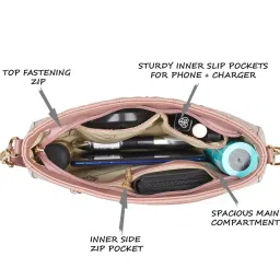 Lavie Luxe Dark Pink Luxe Blixen Hobo Shoulder Handbag image 5