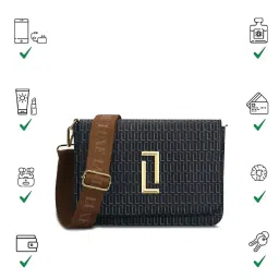 Lavie Luxe Navy LX Mono Candy 2c Sling Handbag image 5