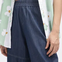 Iconic Blue Cotton Relaxed Fit High Rise Jeans image 5