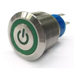 RS PRO Illuminated Push Button Switch Momentary 22.2 mm Cutout SPDT Green LED 250 V AC, 1759678-picture-18