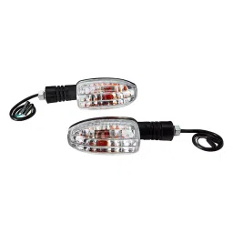 Uno Minda TD-5043C with M10 Bolt Natural Lens Blinker Lamp Assembly for Bajaj Platina Rear LH/RH-picture-22