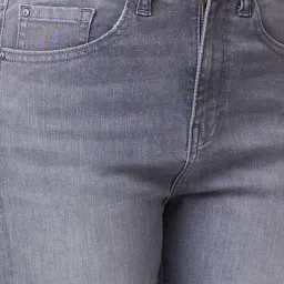 Spykar Grey Cotton Slim Fit High Rise Jeans image 5