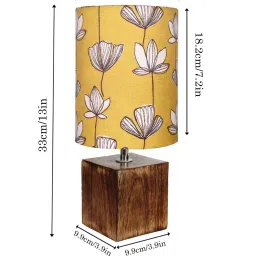 Homesake Yellow Wood Table Lamp image 5