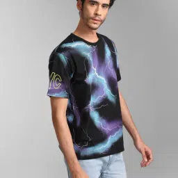 Kazo Multicolor Regular Fit Printed Unisex Crew T-Shirt image 3